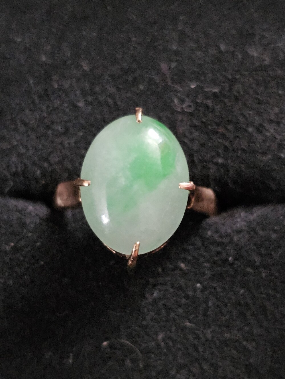 18k Jadeite Yellow Gold Ring (Vintage)